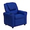 Flash Furniture Kids Recliner, 21-1/2" to 36-1/2" x 27", Upholstery Color: Blue, Weight Capacity: 90 lb. DG-ULT-KID-BLUE-GG - alternate 1